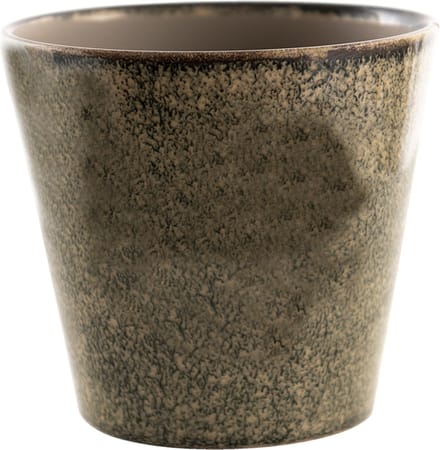 Keramiek Bloempot voor Binnen – Groen – Rustieke Pot – Ø 17 cm – Keramiek