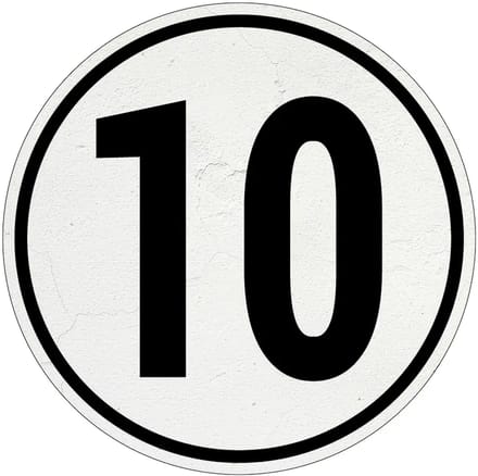 Tempo 10 bord | Sign Again materiaal | 10 cm