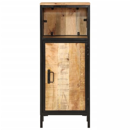 vidaXL - Badkamerkast - 40x27x90 - cm - massief - mangohout - en - ijzer