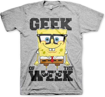 SpongeBob SquarePants Heren Tshirt -M- Geek Of The Week Grijs