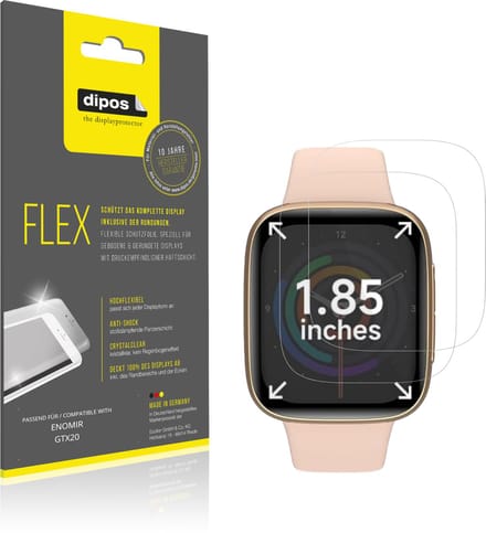 dipos – 2x Beschermfolie geschikt voor ENOMIR GTX20 | 3D Full Cover Screenprotector | 100% Passend