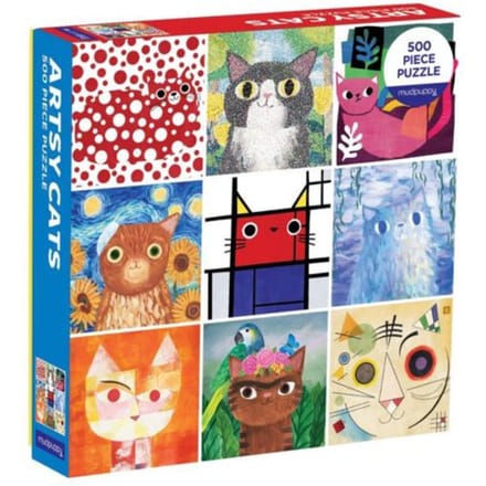 Galison puzzel - artsy cats 500 stukjes