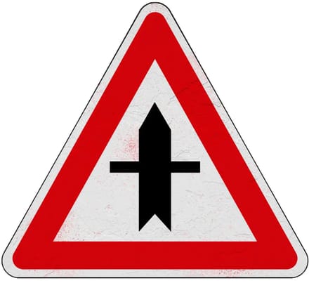 Voorrangskruispunt bord - B3 | Sign Again materiaal | 20 cm