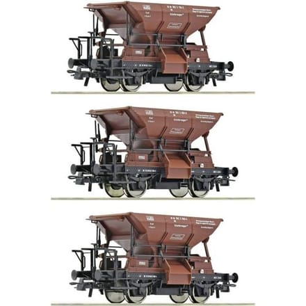 Roco 6600269 Goederenwagen DC Wagenset met drie Talbot-grindwagens van de Deutsche Bundesbahn