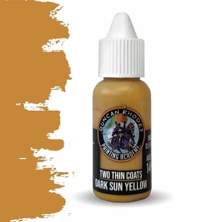 Two Thin Coats speelgoed verf Dark Sun Yellow karton educatief.