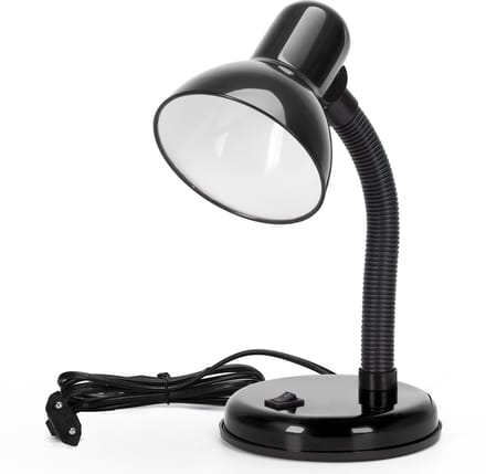 Aigostar 102KK - Bureaulamp - Tafellamp - H: 32 cm - E27 Fitting - Verstellbare Flexibele - Excl. lichtbron - Zwart