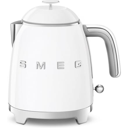 SMEG KLF05WHEU Mini Waterkoker - 0,8 Liter - 1400W - Dubbelwandig - RVS Kalkfilter - '50s Style - Wit