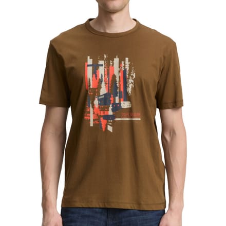 Tom Tailor - T-shirt - Mannen - L - Bruin - Katoen - 1047788