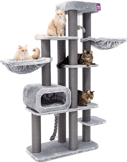 Petrebels Interstate 199 Krabpaal XXL - Grijs - Design Krabmeubel - 12 cm Dikke Stammen
