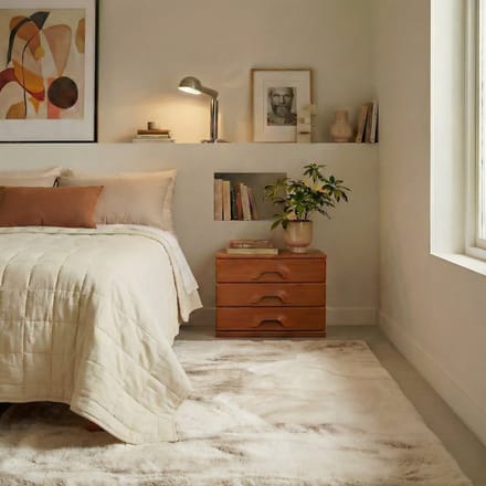 Hoogpolig vloerkleed Extra Zacht Fluffy - Creme 160 x 230cm Mrcarpet
