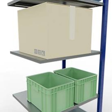 SCHULTE Lagertechnik - Boutloos erkersysteem - 2000x 750x600 mm, type 150 kg