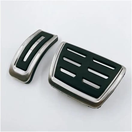 Pedaal Covers - Auto Pedaal - Verbeter Rijervaring - Antislip Rubber - 2 Stuks - Zilver Zwart