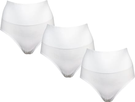3-pack Dames correctie slip W735 van J&C Wit - maat S/M