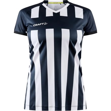 Craft Progress 2.0 Stripe Shirt Korte Mouw Dames - Zwart / Wit | Maat: M
