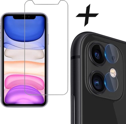 Screenprotector geschikt voor iPhone 12 Mini + Camera Lens Protector - GlassGaurd Screen Protector
