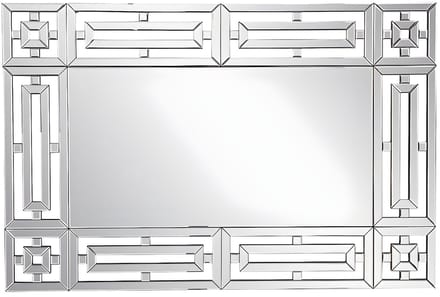 Vente-unique Wandspiegel in roestvrij staal - H 80 x B 120 cm - LOAYE