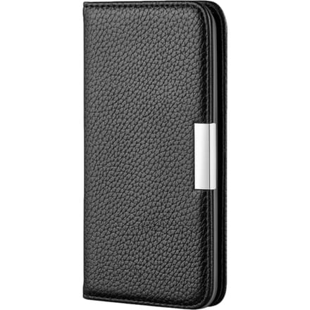 Mocaa iPhone 12 Mini Litchi Mini Wallet Hoesje Zwart