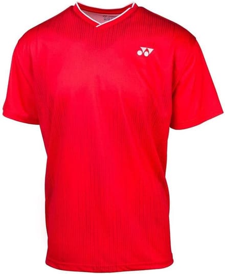 Yonex Sportshirt Crew Neck Heren Polyester Rood Maat S