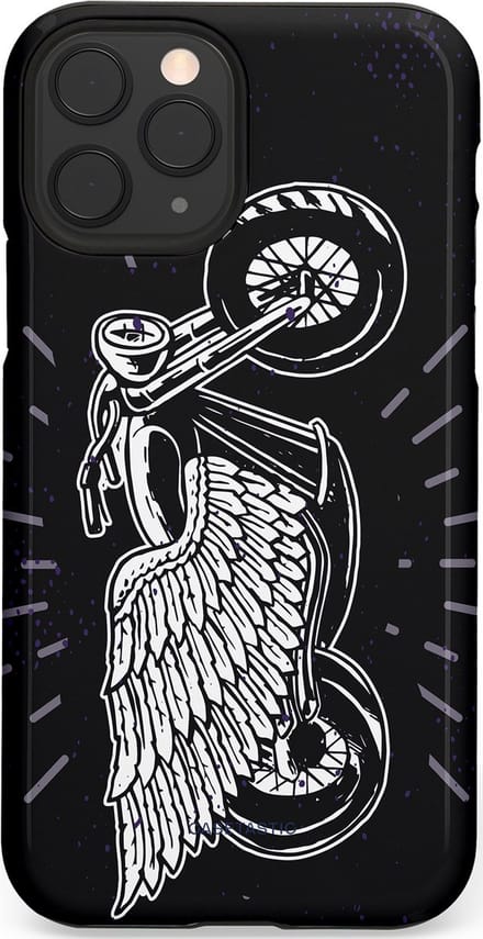 Casetastic hoesje geschikt voor Apple iPhone 11 Pro - Dubbellaagse bescherming - Retro highway - Fashion Case - Donkerblauw Zwart Grijs
