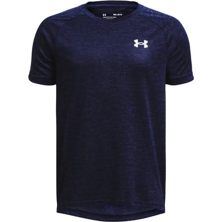 Under Armour UA Tech 2.0 SS-BLU Jongens Sportshirt - Midnight Navy - Wit