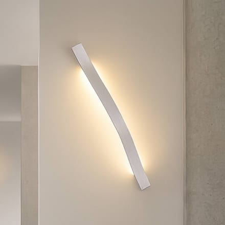 Lindby LED wandlamp Alvon, zilver, hoogte 50 cm, metaal