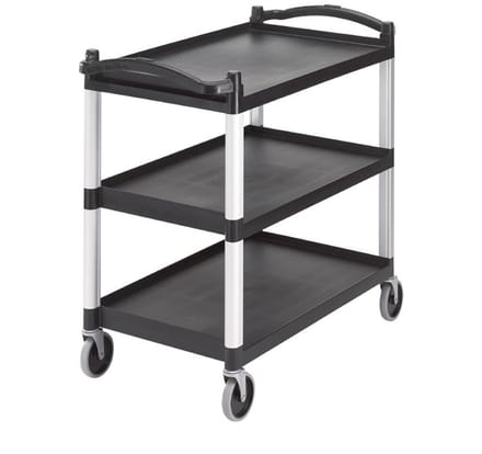 Cambro KD serveerwagen met 3 bladen zwart