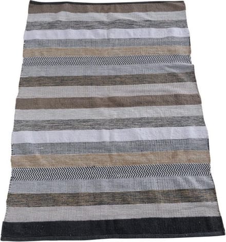 Vloerkleed/Carpet Gestreept Modern Bruin/Beige 180 x 120 cm