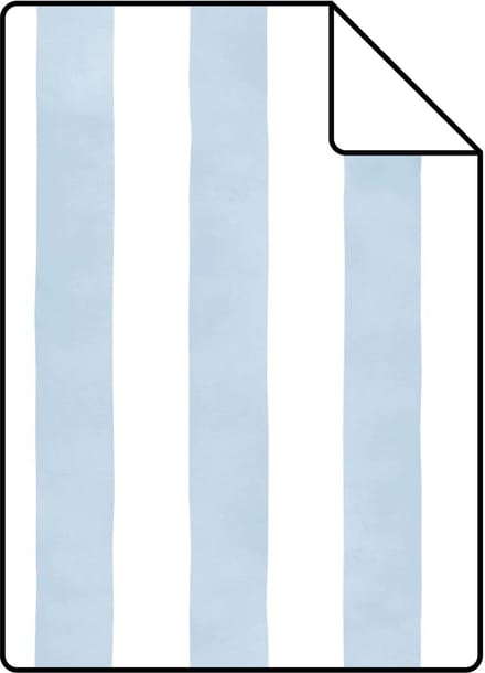 Proefstaal ESTAhome behang strepen blauw en wit - 26.5 x 21 cm - 131304-S