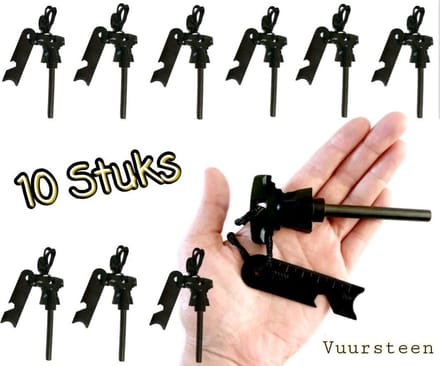 Magnesium stick 3 in 1 survival vuurstarter 10 stuks