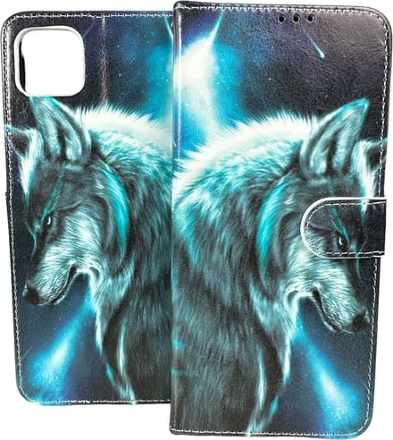 Portemonnee Book Case Hoesje Geschikt voor: Samsung Galaxy A04 - Wolf Print