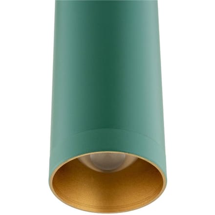 Argon LED hanglamp Rulo, groen, Ø 3,2 cm, staal, 3000 K