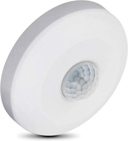 PIR Bewegingssensor 360° - Infrarood Bewegingsmelder met Schemeringsfunctie en Tot 6 m Detectiebereik
