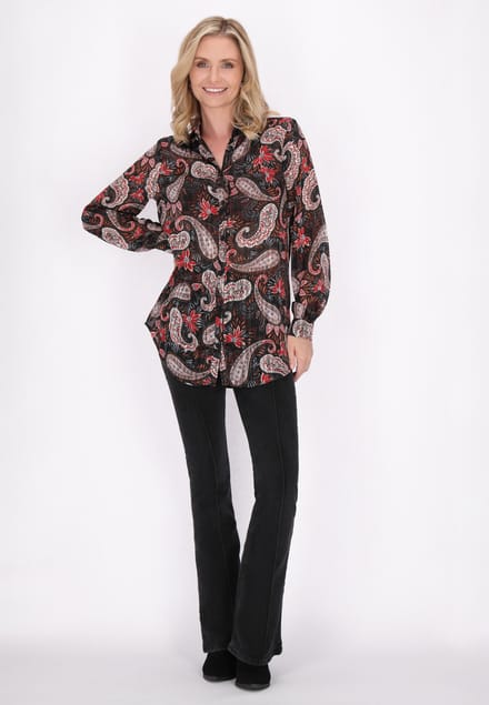 usha Blouse Dames Zwart Veelkleurig