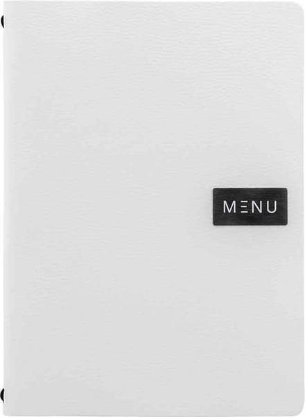 Securit® Menukaart | Menukaart map A4 onbewerkt leer - wit