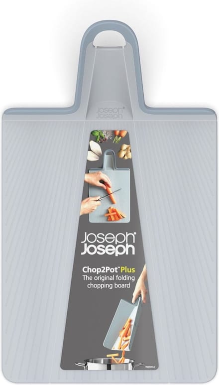Joseph Joseph Chop2Pot Plus Snijplank – Opvouwbaar – Lichtblauw – Medium – Antislip & Vaatwasserbestendig