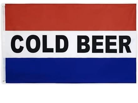Biervlag - Feestvlag - Cold beer flag - Rood Wit Blauw - - Cold Beer - Koud Bier - NL Vlag - Polyester - CHPN