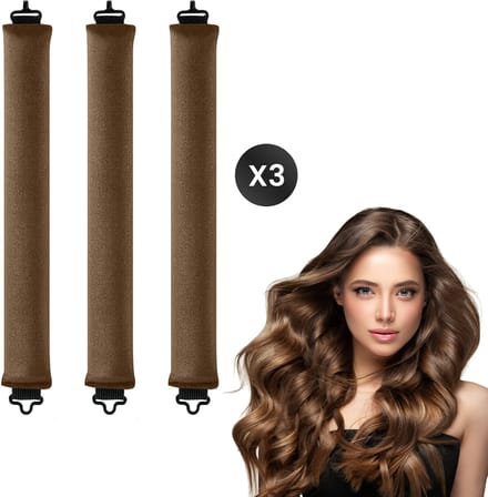DIVERZA Haar Rollers – Heatless Curls – Krulspelden – Haarkruller Zonder Hitte – Haarrollers 3 delig – Kaki