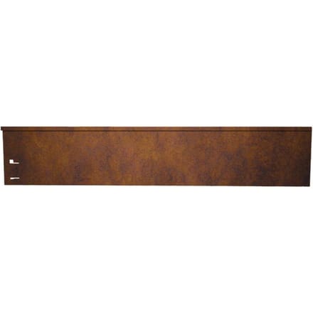 Cortenstaal Borderrand - Tuinafboording flexibel - 113 cm lang, 13,5 cm hoog - Eindstuk