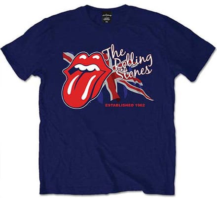 The Rolling Stones - Lick The Flag Heren T-shirt - S - Blauw