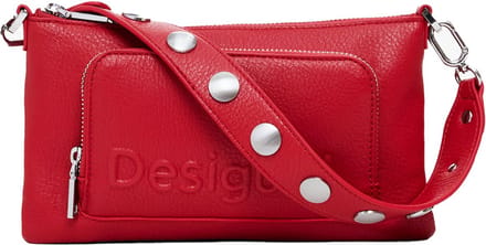 Desigual Schoudertas Half Logo Monica Crossbody Bag Carmine Rood