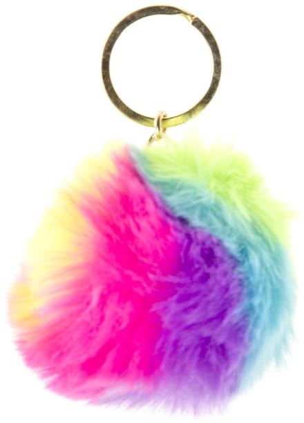 LG-Imports Fluffy Keychain Rainbow Ball 12 pcs.