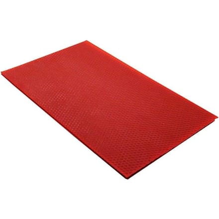 Bijenwas vellen, afm 20x33 cm, dikte 2 mm, rood, 1stuk