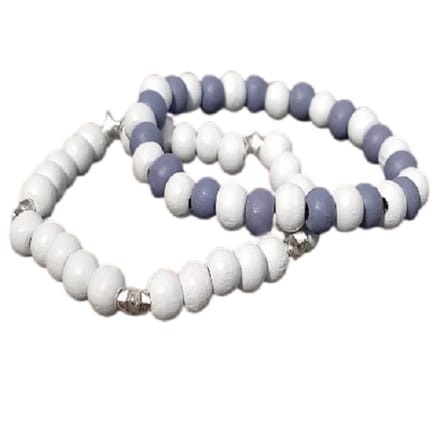Aanpasbare armband-beads white star
