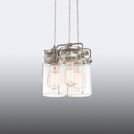 KICHLER Brinley - 3-lamps hanglamp in retrolook