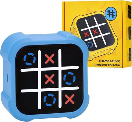 3 in 1 Draagbare Puzzelspellen Console, Bows and Crosses Spel, Educatieve Reisspellen voor Kinderen