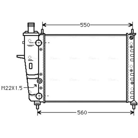 Radiator, motorkoeling AVA COOLING FT2160