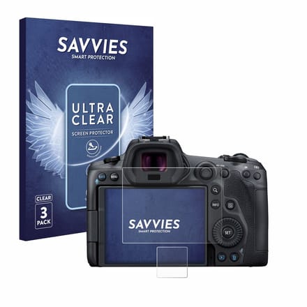 Savvies - Screenprotector voor Canon EOS R5 - Folie Beschermfolie transparant 6 Stuks