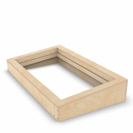 Multiplex geïsoleerde opstand voor platdakraam 80 x 100 cm