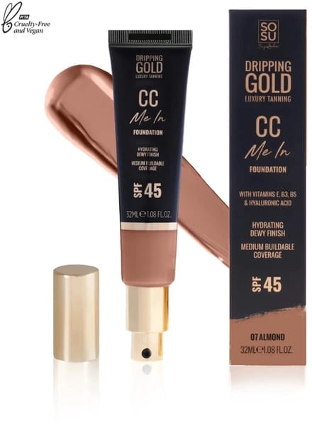 Dripping Gold | CC Me In Foundation 07 Almond - SPF 45 - Vegan