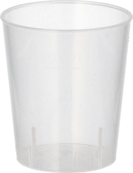 30x20 Drinkbekers, herbruikbaar voor schnapps PP 2 cl Ø 3,7 cm · 4,2 cm onbreekbaar